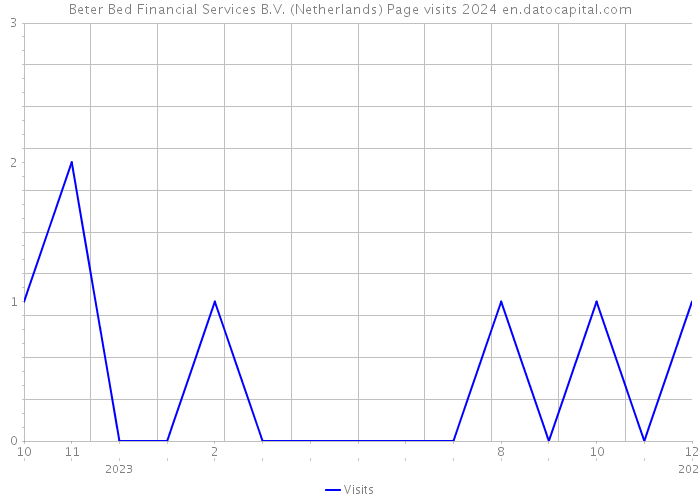 Beter Bed Financial Services B.V. (Netherlands) Page visits 2024 