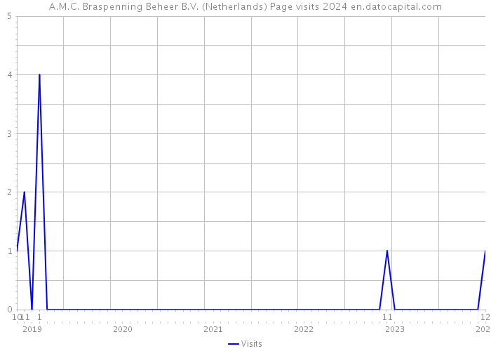 A.M.C. Braspenning Beheer B.V. (Netherlands) Page visits 2024 