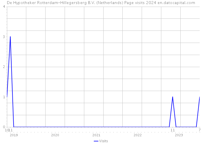 De Hypotheker Rotterdam-Hillegersberg B.V. (Netherlands) Page visits 2024 