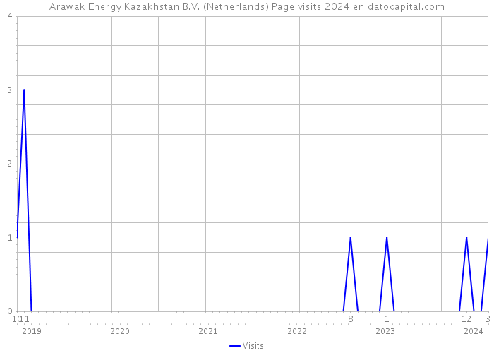 Arawak Energy Kazakhstan B.V. (Netherlands) Page visits 2024 