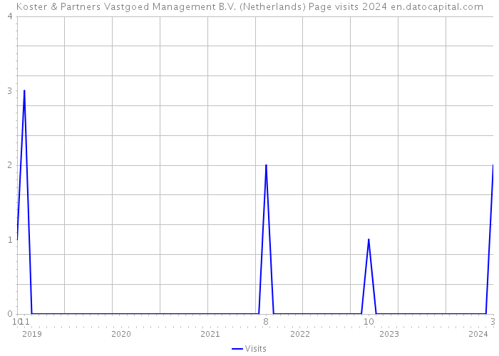 Koster & Partners Vastgoed Management B.V. (Netherlands) Page visits 2024 