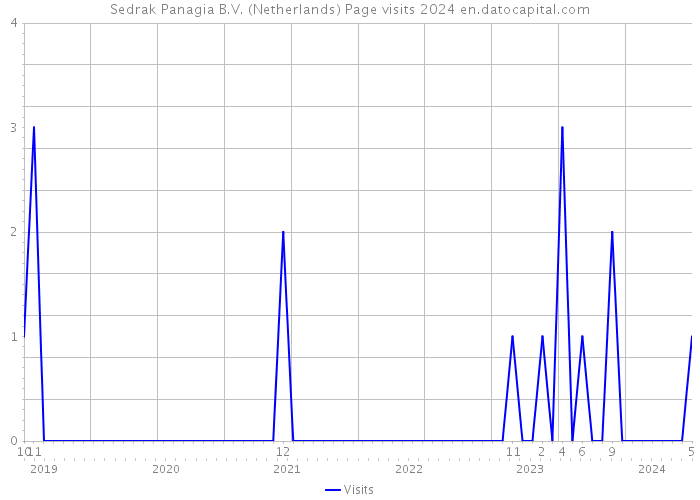 Sedrak Panagia B.V. (Netherlands) Page visits 2024 