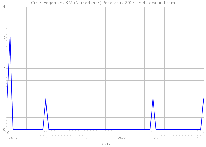 Gielis Hagemans B.V. (Netherlands) Page visits 2024 