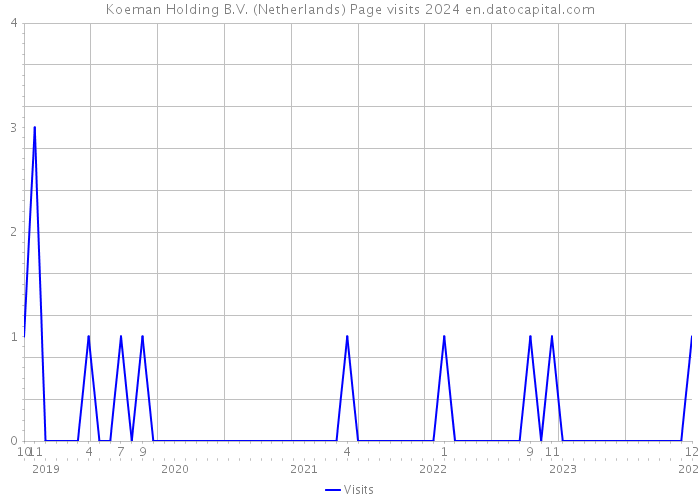 Koeman Holding B.V. (Netherlands) Page visits 2024 