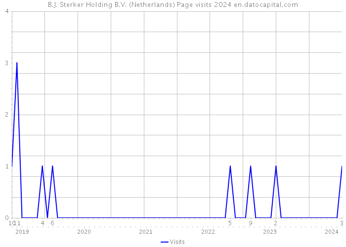 B.J. Sterker Holding B.V. (Netherlands) Page visits 2024 