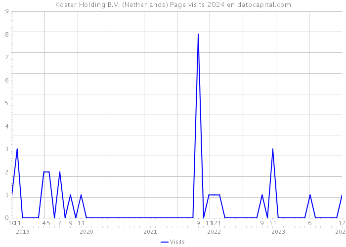 Koster Holding B.V. (Netherlands) Page visits 2024 
