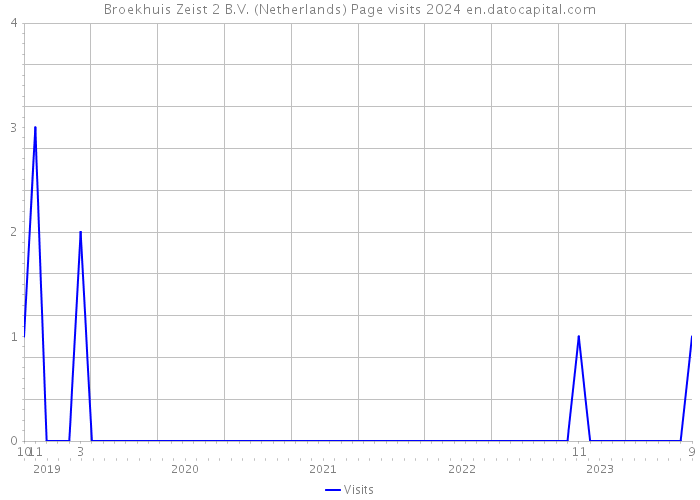 Broekhuis Zeist 2 B.V. (Netherlands) Page visits 2024 