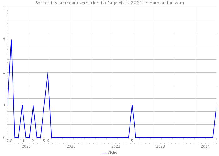 Bernardus Janmaat (Netherlands) Page visits 2024 