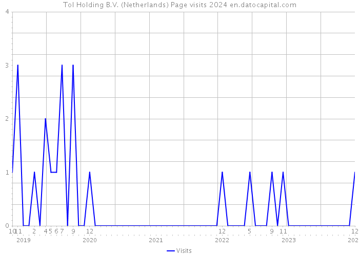 Tol Holding B.V. (Netherlands) Page visits 2024 