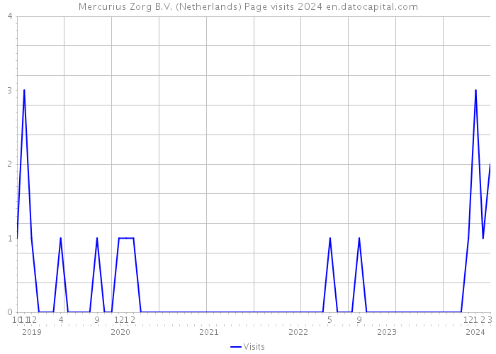 Mercurius Zorg B.V. (Netherlands) Page visits 2024 