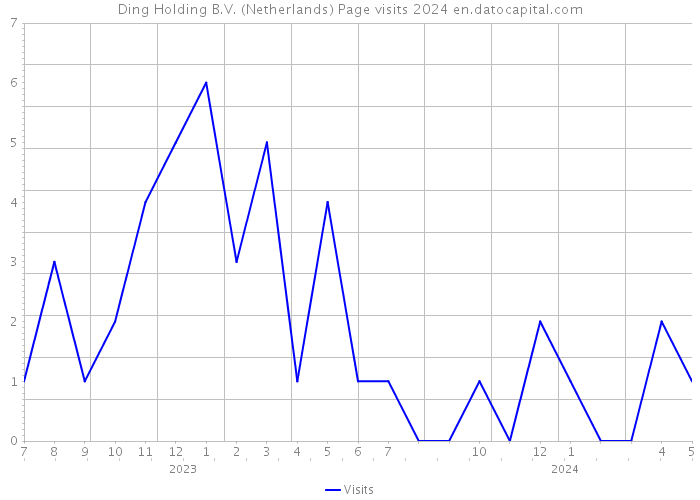 Ding Holding B.V. (Netherlands) Page visits 2024 