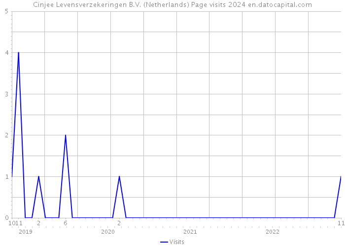 Cinjee Levensverzekeringen B.V. (Netherlands) Page visits 2024 