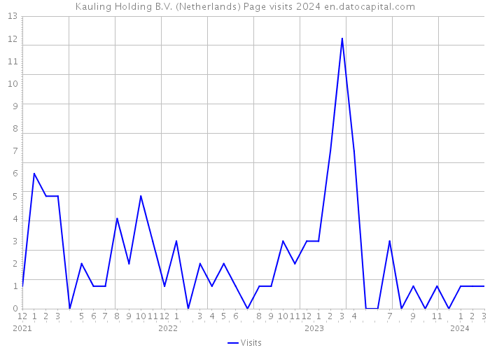 Kauling Holding B.V. (Netherlands) Page visits 2024 