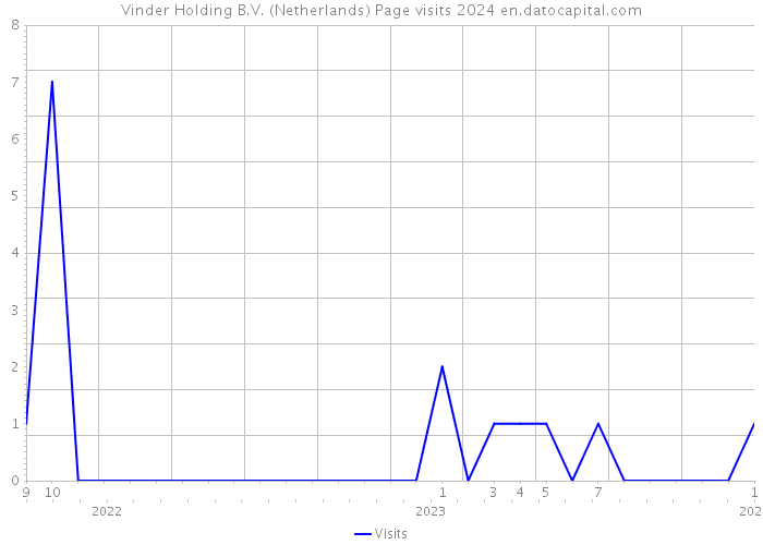 Vinder Holding B.V. (Netherlands) Page visits 2024 