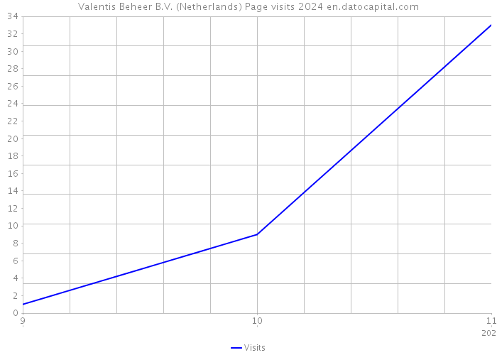 Valentis Beheer B.V. (Netherlands) Page visits 2024 