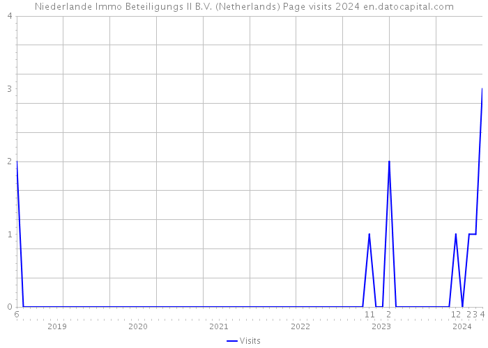 Niederlande Immo Beteiligungs II B.V. (Netherlands) Page visits 2024 