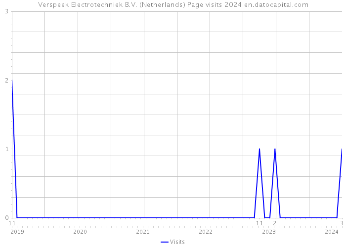 Verspeek Electrotechniek B.V. (Netherlands) Page visits 2024 