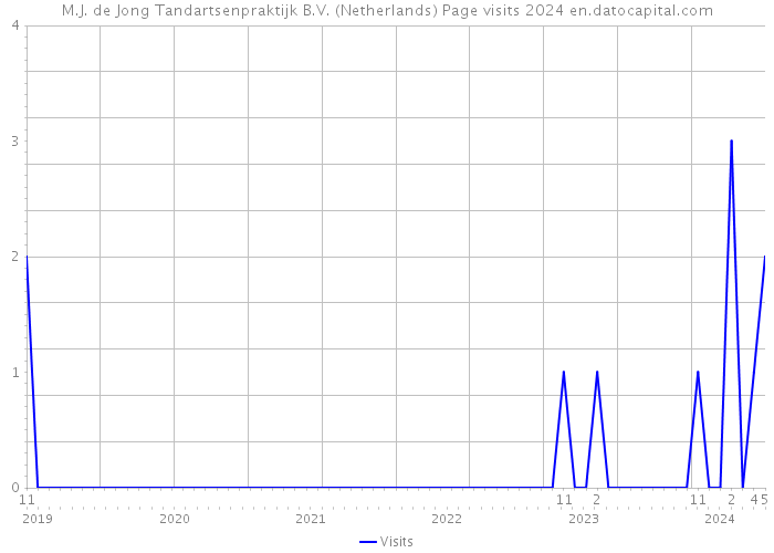 M.J. de Jong Tandartsenpraktijk B.V. (Netherlands) Page visits 2024 