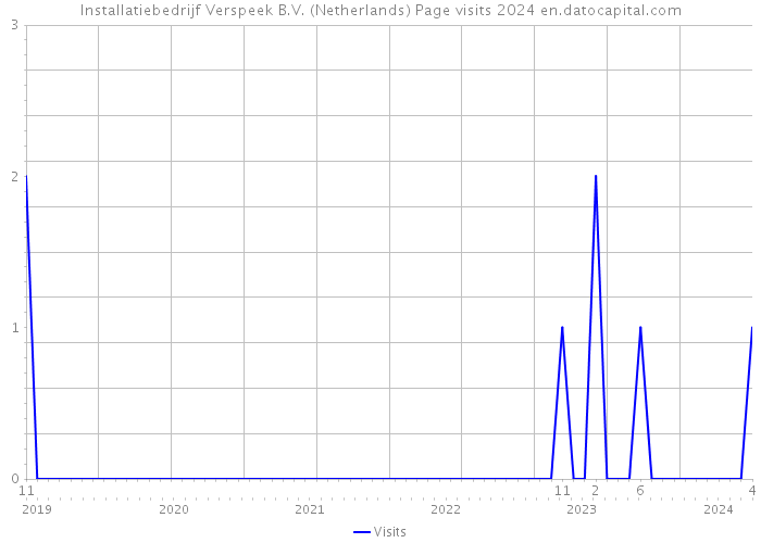 Installatiebedrijf Verspeek B.V. (Netherlands) Page visits 2024 