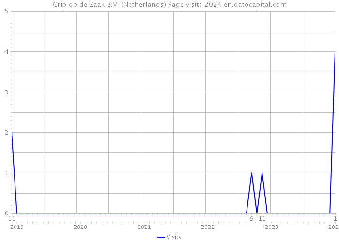 Grip op de Zaak B.V. (Netherlands) Page visits 2024 