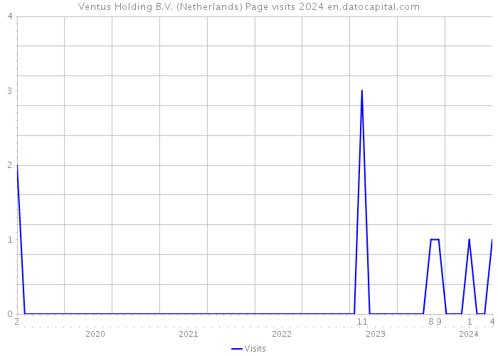 Ventus Holding B.V. (Netherlands) Page visits 2024 