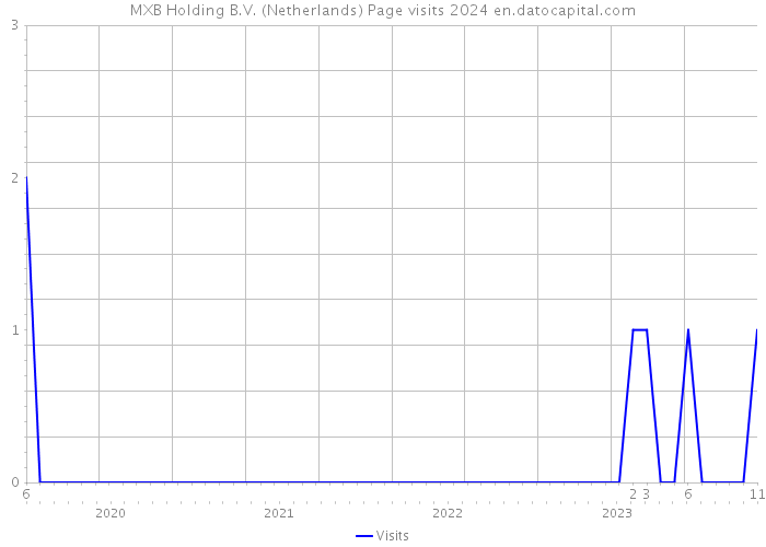 MXB Holding B.V. (Netherlands) Page visits 2024 