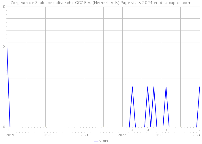 Zorg van de Zaak specialistische GGZ B.V. (Netherlands) Page visits 2024 