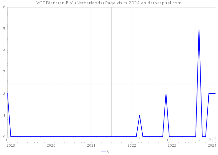 VGZ Diensten B.V. (Netherlands) Page visits 2024 