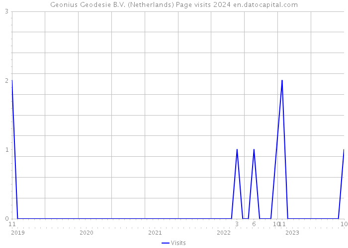 Geonius Geodesie B.V. (Netherlands) Page visits 2024 
