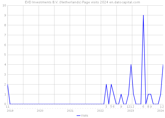 EVD Investments B.V. (Netherlands) Page visits 2024 