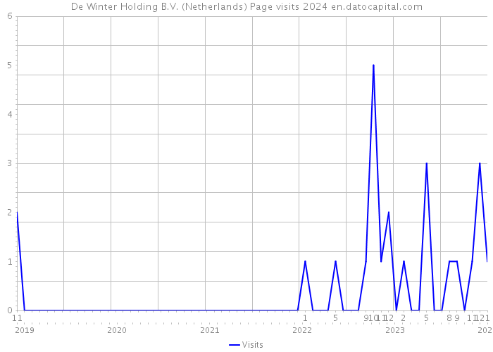 De Winter Holding B.V. (Netherlands) Page visits 2024 