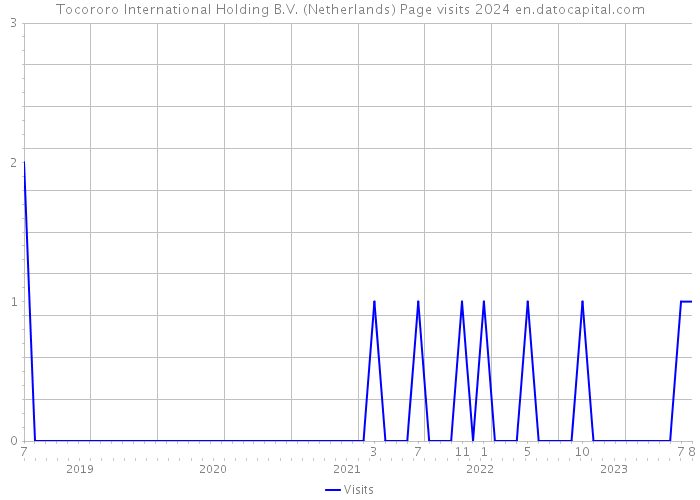 Tocororo International Holding B.V. (Netherlands) Page visits 2024 