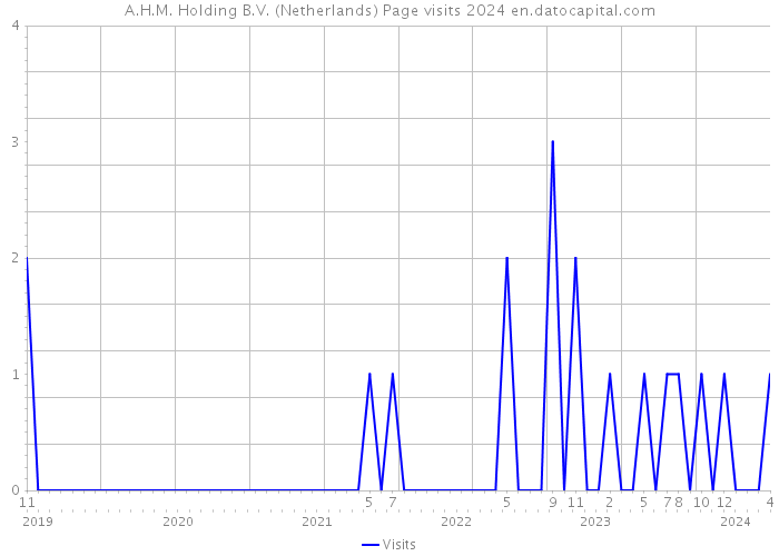 A.H.M. Holding B.V. (Netherlands) Page visits 2024 