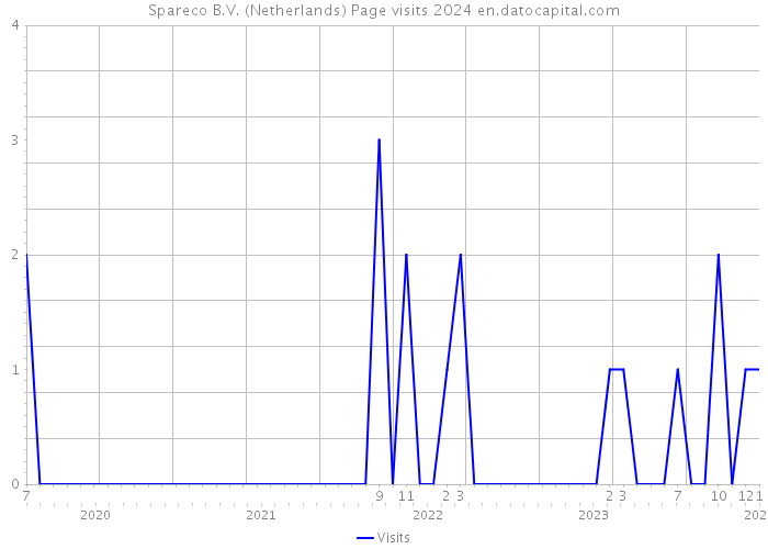 Spareco B.V. (Netherlands) Page visits 2024 