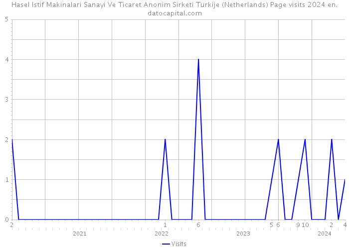 Hasel Istif Makinalari Sanayi Ve Ticaret Anonim Sirketi Turkije (Netherlands) Page visits 2024 