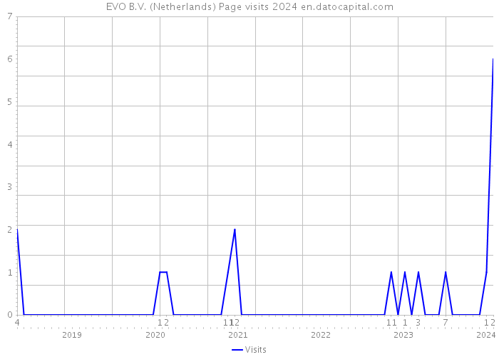EVO B.V. (Netherlands) Page visits 2024 