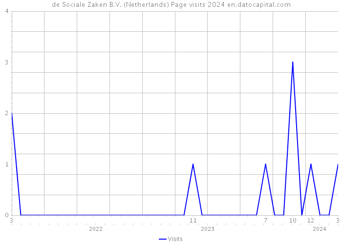 de Sociale Zaken B.V. (Netherlands) Page visits 2024 