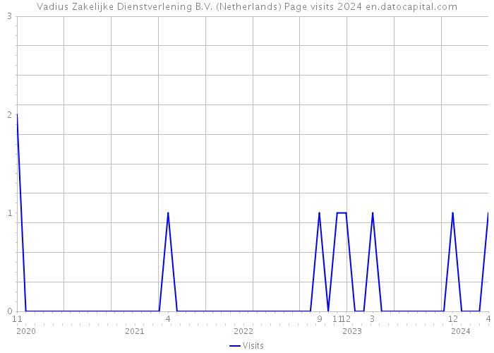 Vadius Zakelijke Dienstverlening B.V. (Netherlands) Page visits 2024 