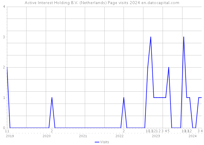Active Interest Holding B.V. (Netherlands) Page visits 2024 