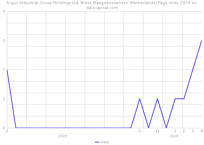 Argus Industrial Group Holdings Ltd. Britse Maagdeneilanden (Netherlands) Page visits 2024 