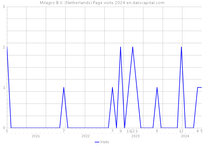 Milagro B.V. (Netherlands) Page visits 2024 
