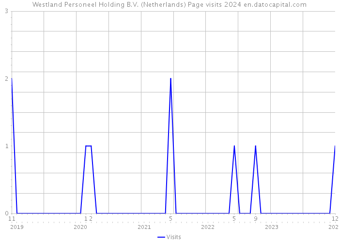 Westland Personeel Holding B.V. (Netherlands) Page visits 2024 