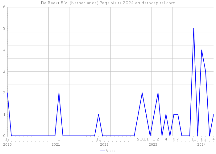 De Raekt B.V. (Netherlands) Page visits 2024 