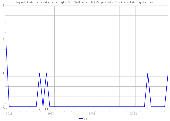 Gigant Autodemontagebedrijf B.V. (Netherlands) Page visits 2024 