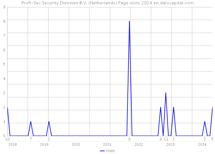 Profi-Sec Security Diensten B.V. (Netherlands) Page visits 2024 