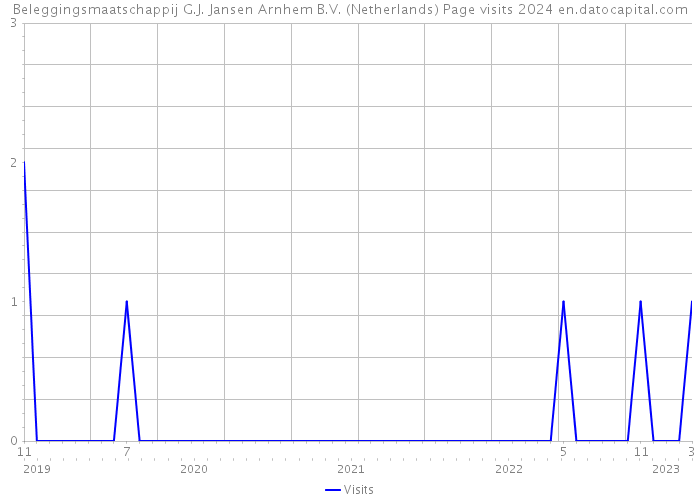 Beleggingsmaatschappij G.J. Jansen Arnhem B.V. (Netherlands) Page visits 2024 
