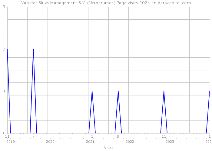 Van der Sluys Management B.V. (Netherlands) Page visits 2024 