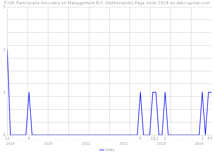 P.I.M. Participatie Innovatie en Management B.V. (Netherlands) Page visits 2024 