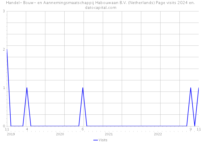 Handel- Bouw- en Aannemingsmaatschappij Habouwaan B.V. (Netherlands) Page visits 2024 