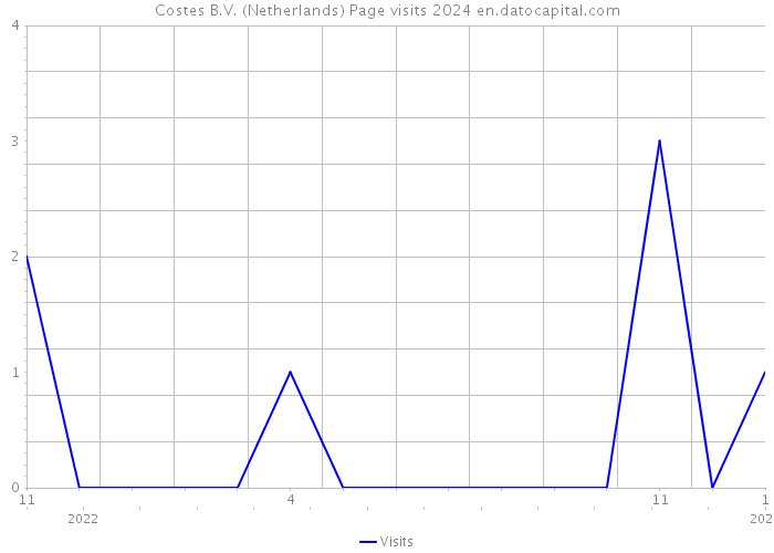 Costes B.V. (Netherlands) Page visits 2024 
